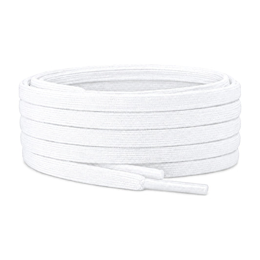 Blanc – lacets plat etroit football blanc 01 image principale