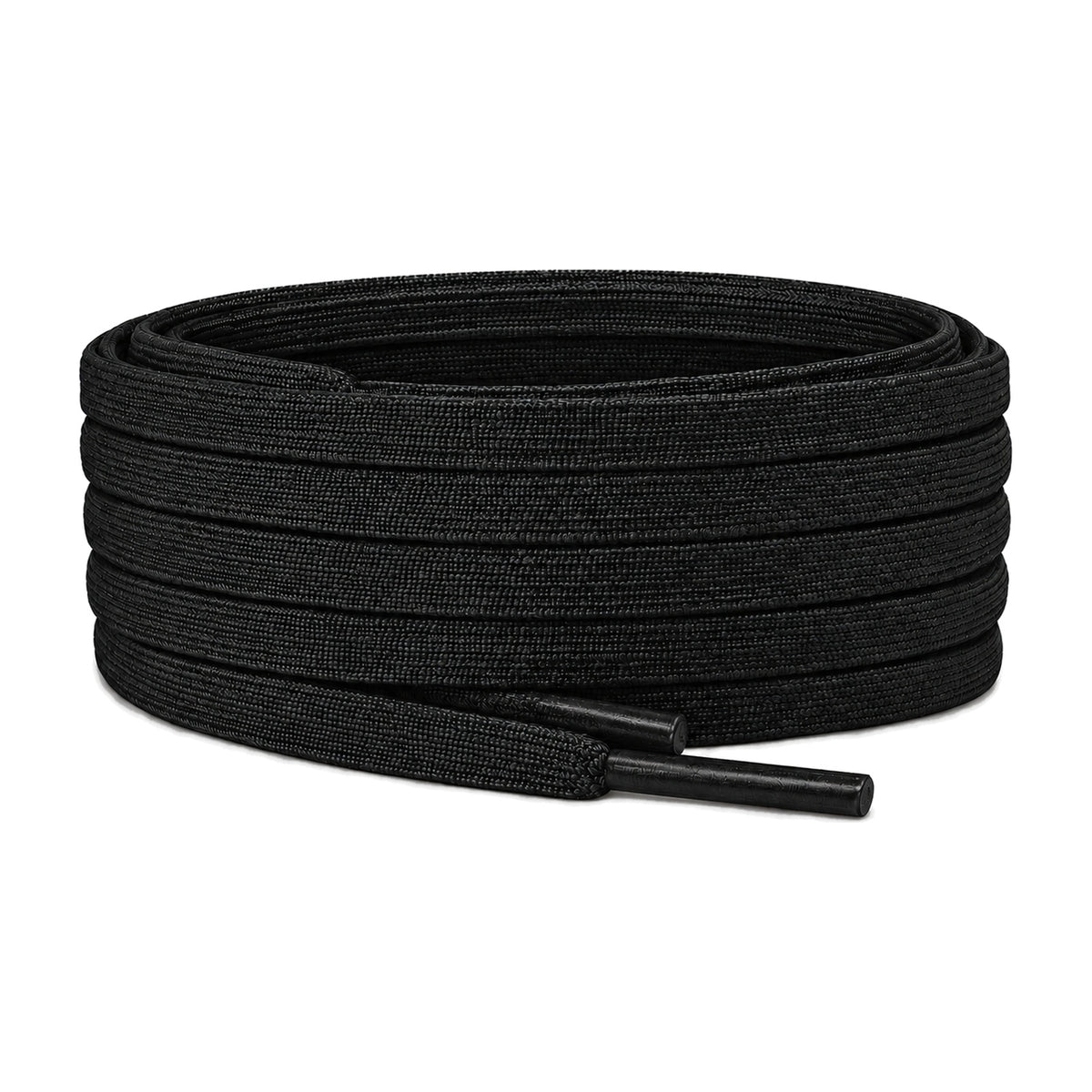 Noir – lacets plat etroit football noir 01 image principale