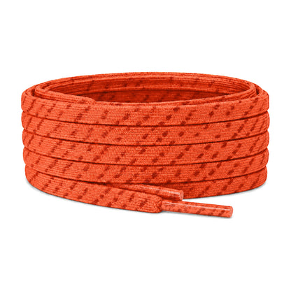 Orange à motif – lacets plat etroit football orange a motifs 01 image principale