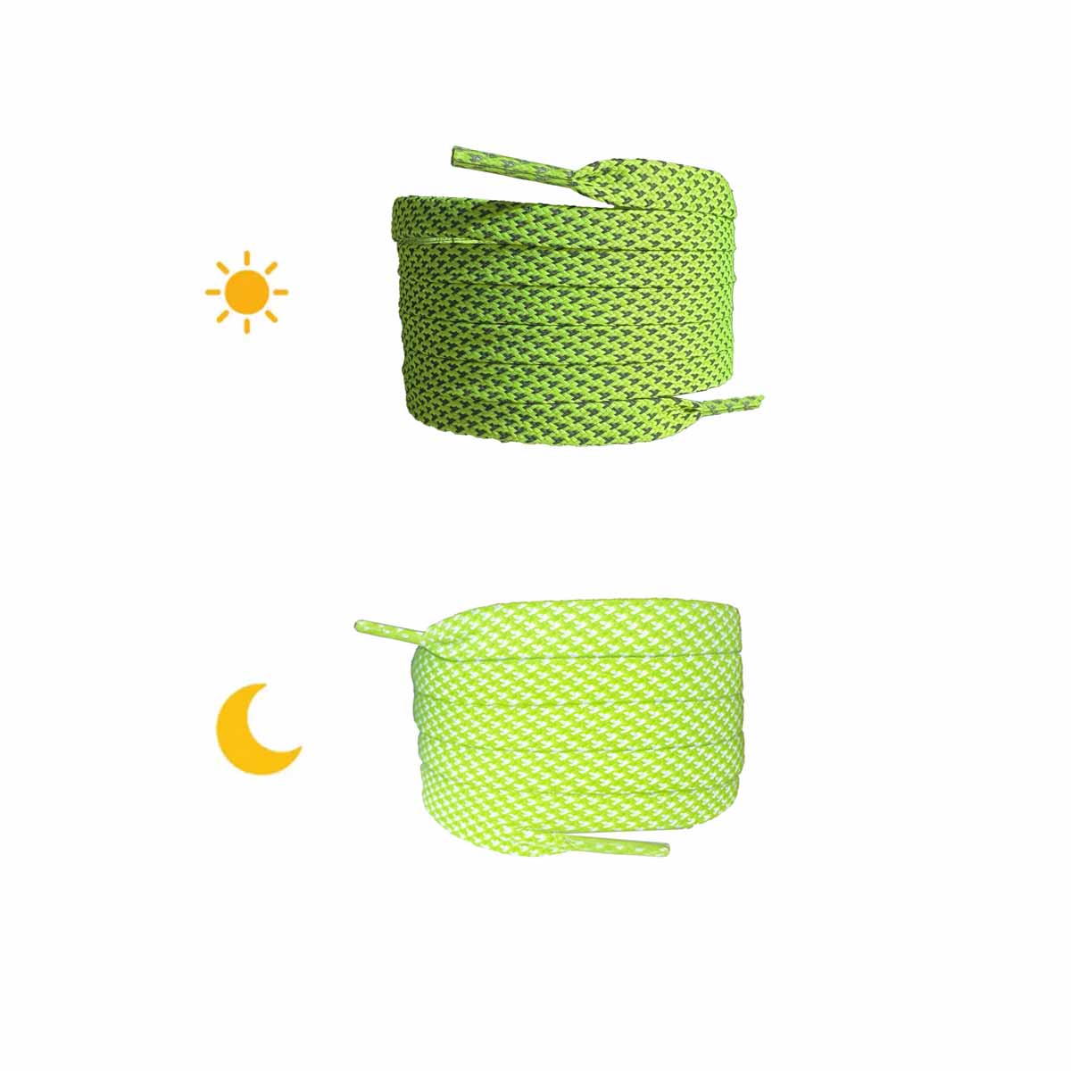 Lacets réfléchissants - plats