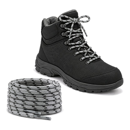 Gris clair noir – lacets randonnee gris clair noir a motifs 03 chaussure noir