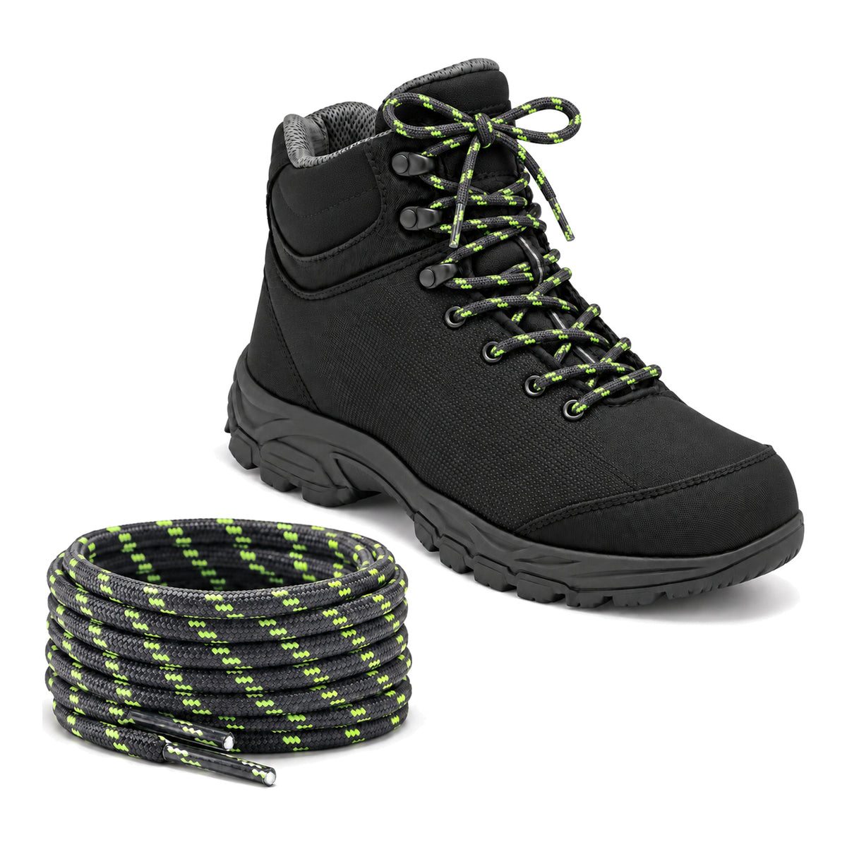 Gris vert fonce neon motifs – lacets randonnee gris fonce vert fluo a motifs 03 chaussure noir