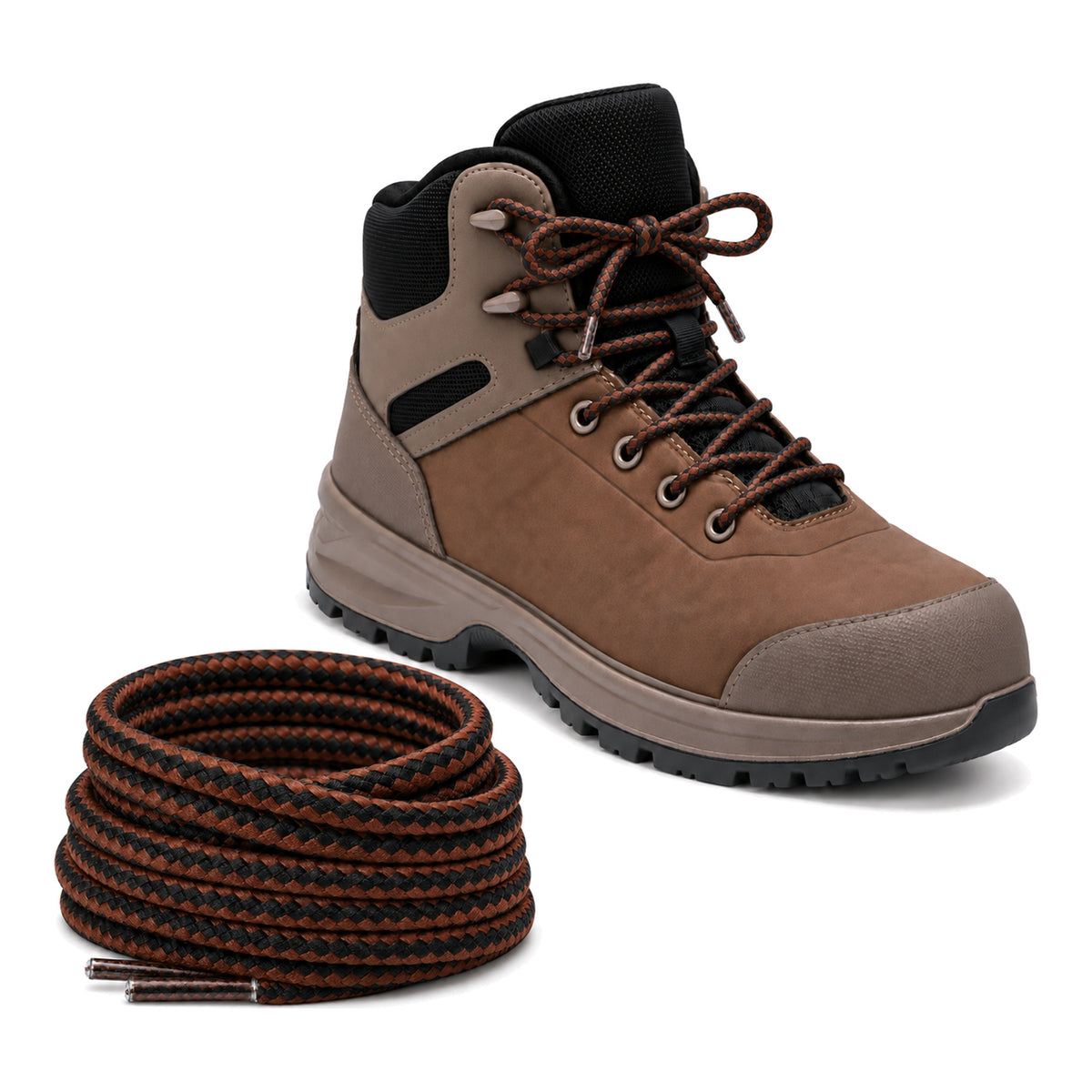 Marron noir – lacets randonnee marron noir 02 chaussure marron clair
