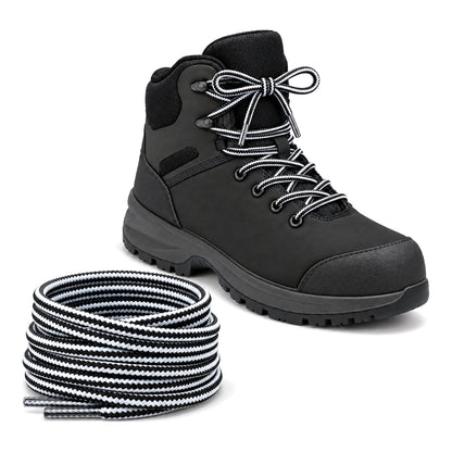 Noir Blanc – lacets randonnee noir blanc 03 chaussure noir