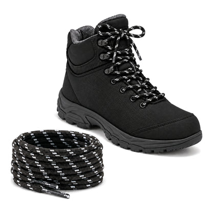 Noir et blanc marbré – lacets randonnee noir blanc a motifs 04 chaussure noir