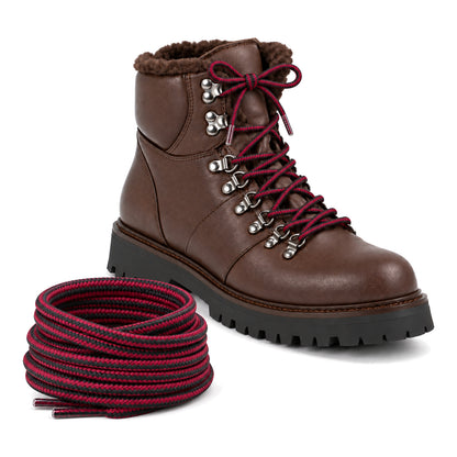 Noir rouge – lacets randonnee noir rouge 03 chaussure marron fonce