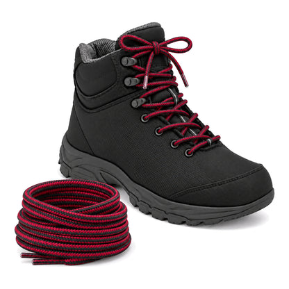 Noir rouge – lacets randonnee noir rouge 04 chaussure noir