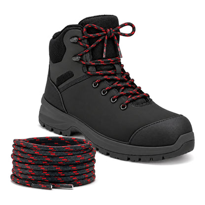 Noir rouge à motifs – lacets randonnee noir rouge a motifs 02 chaussure noir