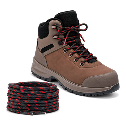 Noir rouge à motifs – lacets randonnee noir rouge a motifs 04 chaussure marron clair