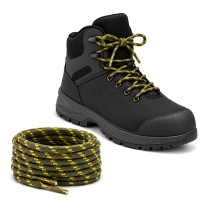 Vert olive jaune – lacets randonnee vert olive jaune a motifs 04 chaussure noir
