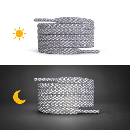 Gris – lacets reflechissant plat gris 02 jour nuit