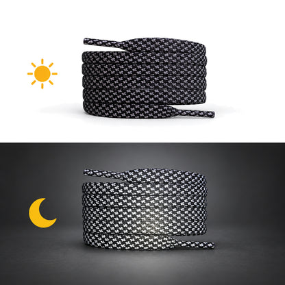 Noir – lacets reflechissant plat noir 04 jour nuit fonce