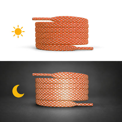 Orange – lacets reflechissant plat orange 02 jour nuit