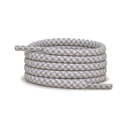 Blanc – lacets reflechissant rond blanc