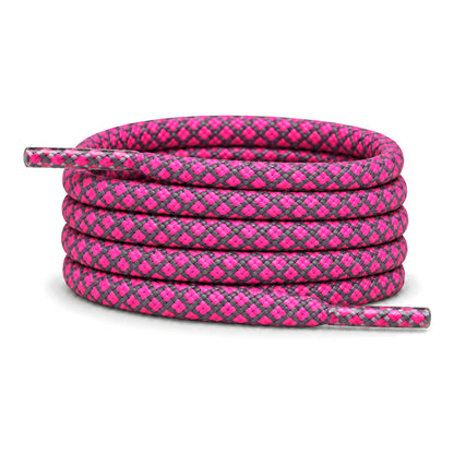 Rose vif néon – lacets reflechissant rond rose fluo 01 image principale