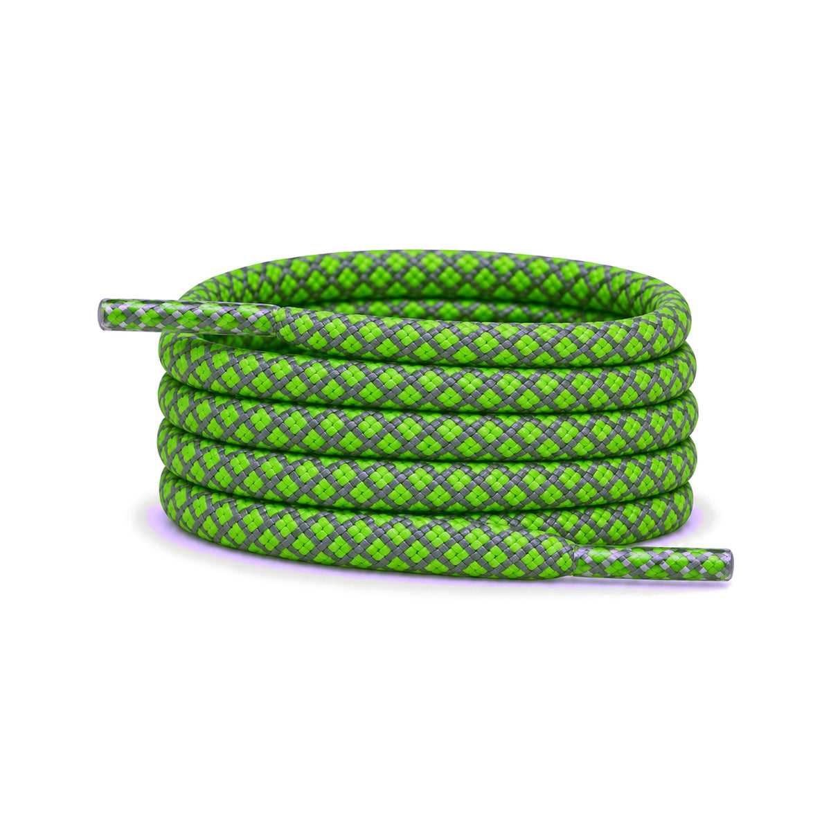 Vert clair – lacets reflechissant rond vert clair