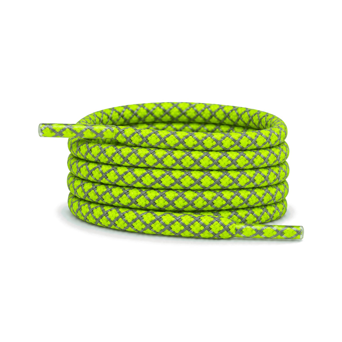 Vert Jaune Neon – lacets reflechissant rond vert fluo
