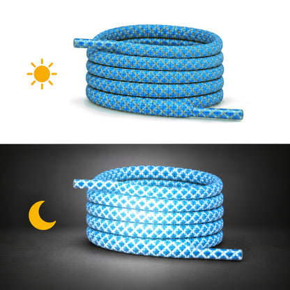 Bleu clair – lacets rond jour nuit 02 hellblau