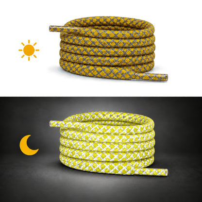 Jaune – lacets rond jour nuit 04 jaune