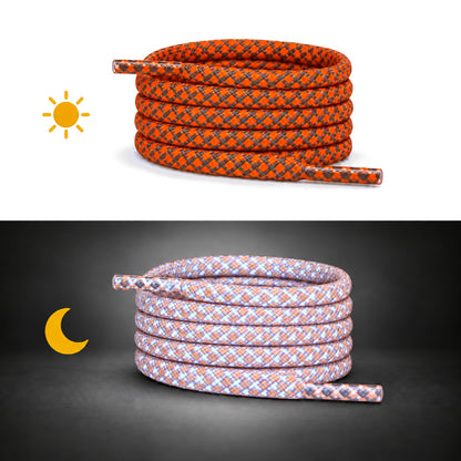 Orange – lacets rond jour nuit 09 orange