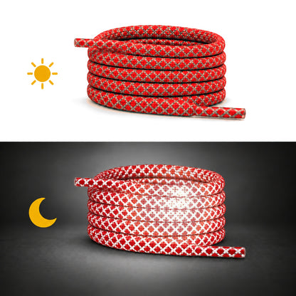 Rouge – lacets rond jour nuit 10 rouge