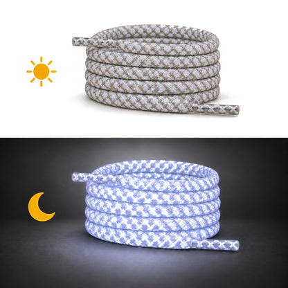 Blanc – lacets rond jour nuit 11 blanc