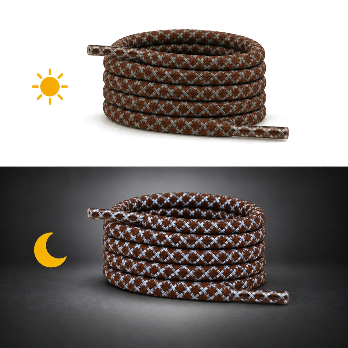 Marron – lacets rond jour nuit 13 marron