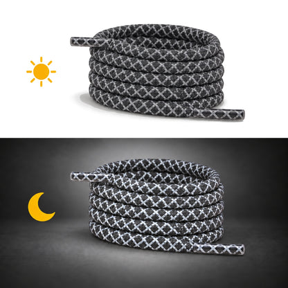 Gris foncé – lacets rond jour nuit 15 gris fonce
