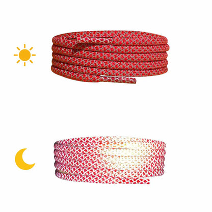 Rouge – lacets ronds reflechissants rouge 2