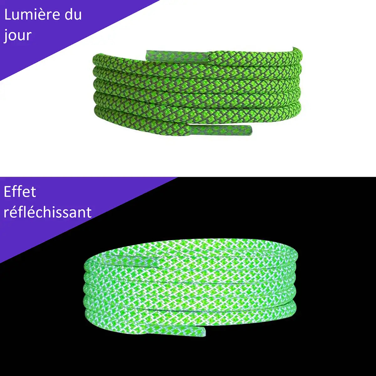 lacets-ronds-reflechissants-vert-clair