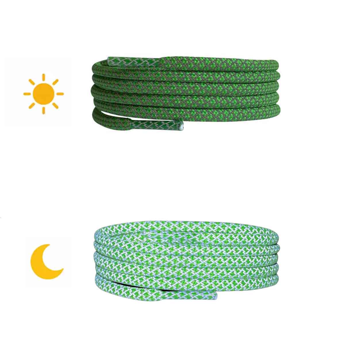 lacets-ronds-reflechissants-vert-fonce