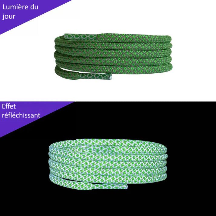 lacets-ronds-reflechissants-vert