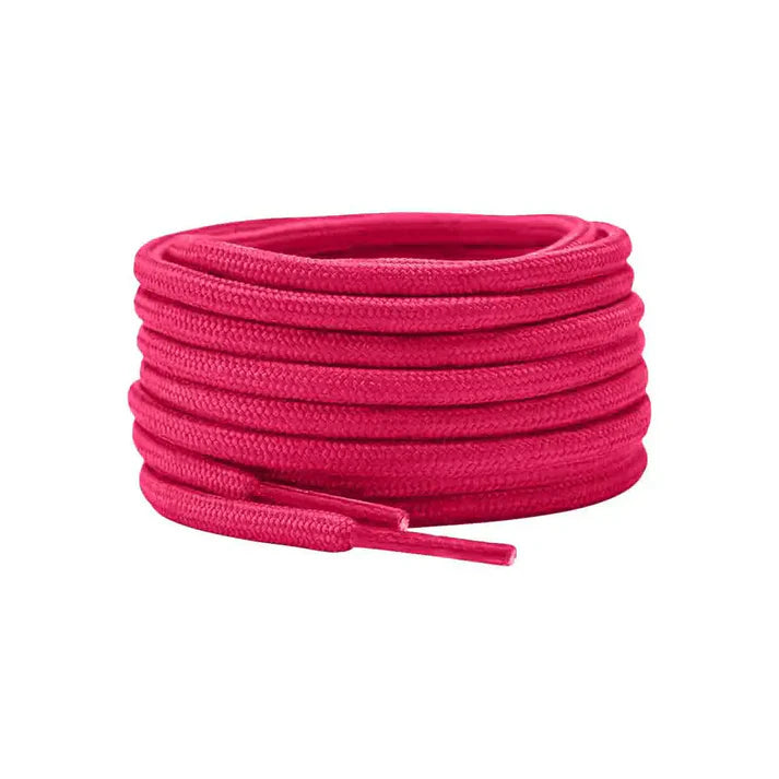 lacets ronds rose vif