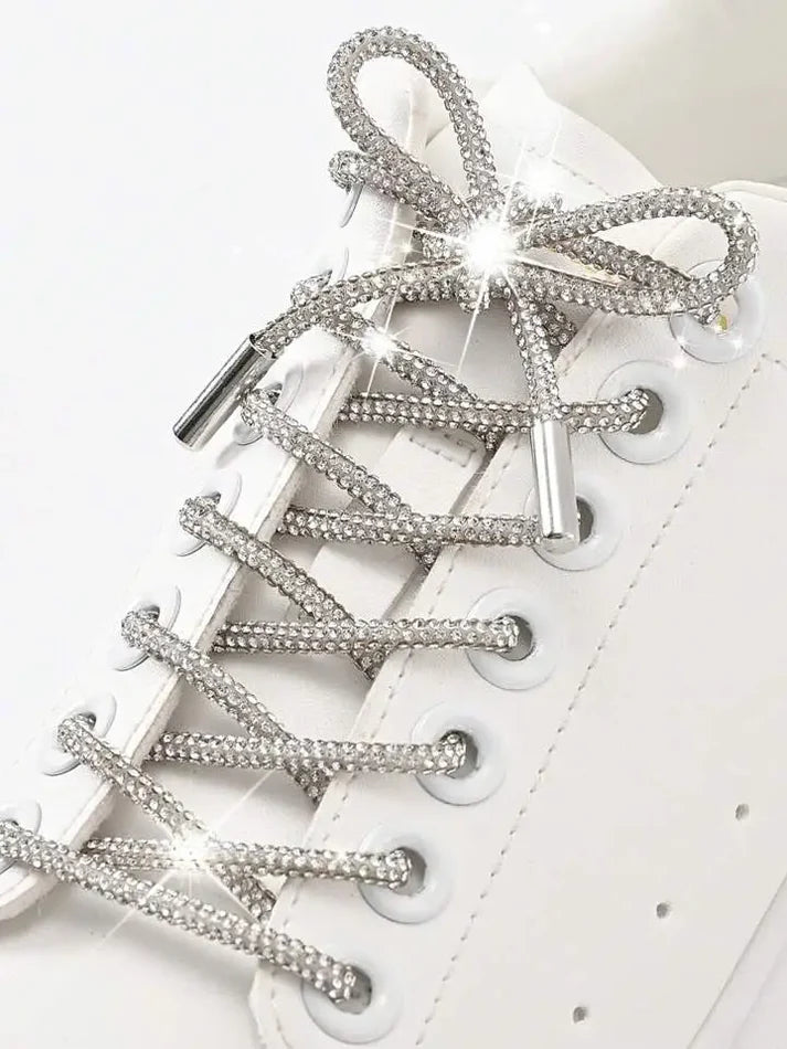 lacets ronds strass argent2