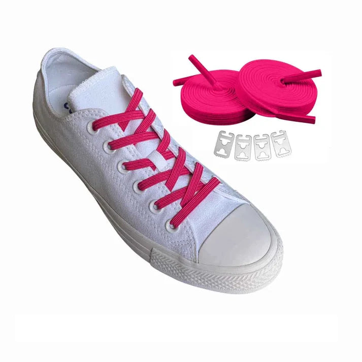 lacets sans nouer fuchsia