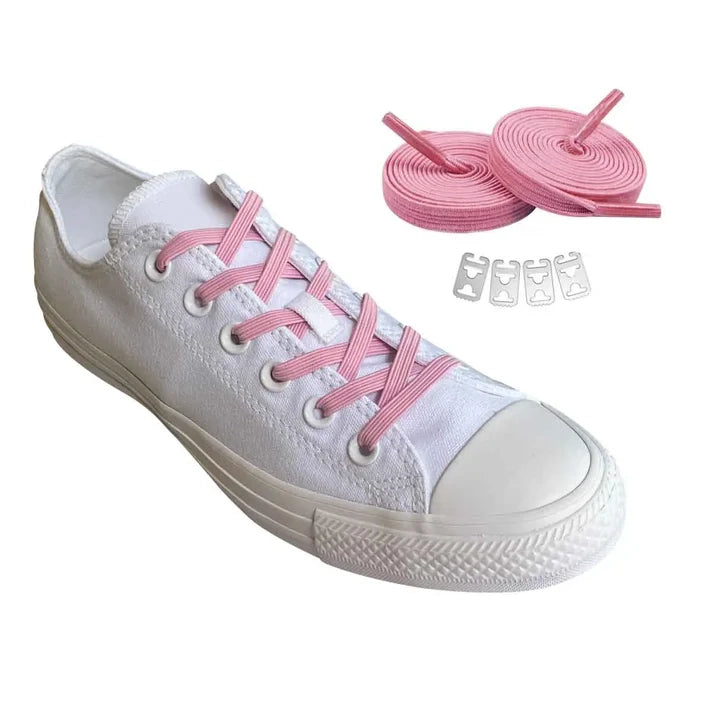 lacets sans nouer rose clair