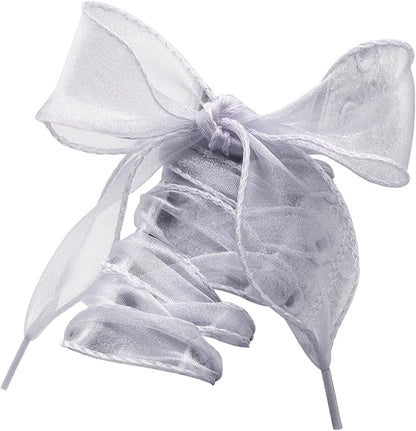 Argent – organza lacets argent