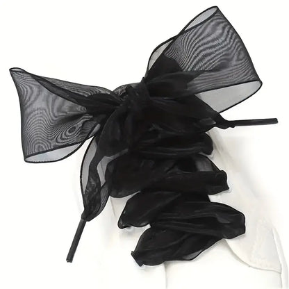 Noir – organza lacets noir