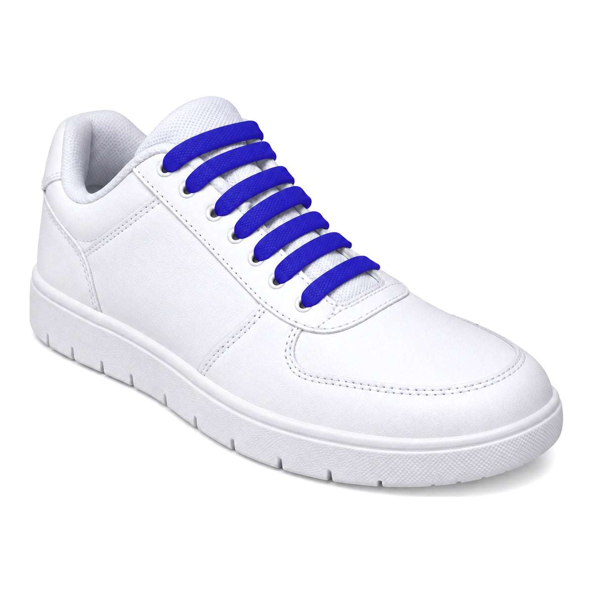 Bleu – silicone lacets bleu fonce 02 sur chaussure